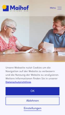 Vorschau der mobilen Webseite stiftung-maihof.ch, Stiftung Maihof, Zug