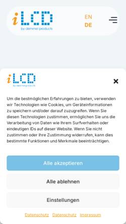 Vorschau der mobilen Webseite www.demmel.com, Demmel Products, Inh. Dipl. Ing. Herbert Demmel