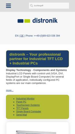 Vorschau der mobilen Webseite distronik.com, Distronik GmbH