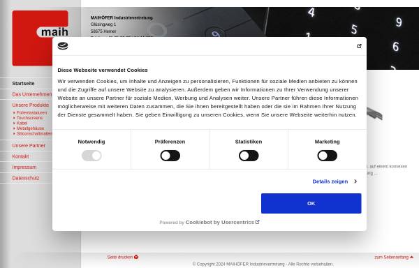Vorschau von www.maih.de, Maihöfer GmbH