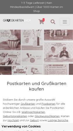 Vorschau der mobilen Webseite www.grusskartenshop.de, Grußkarten-Shop