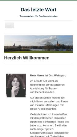 Vorschau der mobilen Webseite www.stille-grete.de, Hörpost-Verlag Grete Innig - Vorleserin