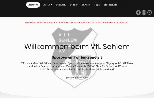 Vorschau von www.vfl-sehlem.de, VfL Sehlem von 1920 e.V.