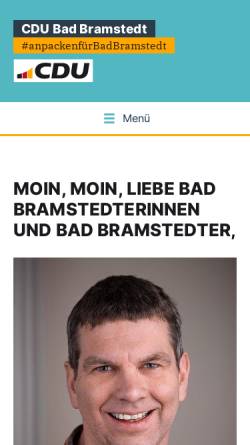 Vorschau der mobilen Webseite www.cdu-bad-bramstedt.de, CDU Ortsverband Bad Bramstedt