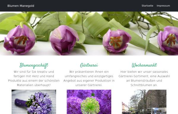 Vorschau von www.blumen-manegold.de, Blumengeschäft und Gärtnerei Manegold