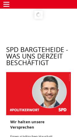 Vorschau der mobilen Webseite www.spd-bargteheide.de, SPD-Ortsverein Bargteheide