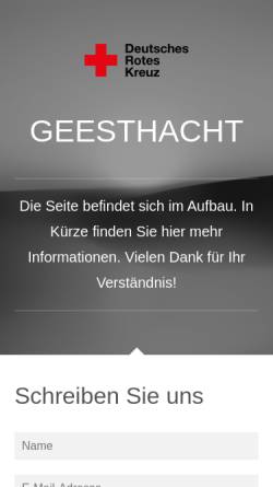 Vorschau der mobilen Webseite www.drk-geesthacht.de, DRK Ortsverein Geesthacht e.V.