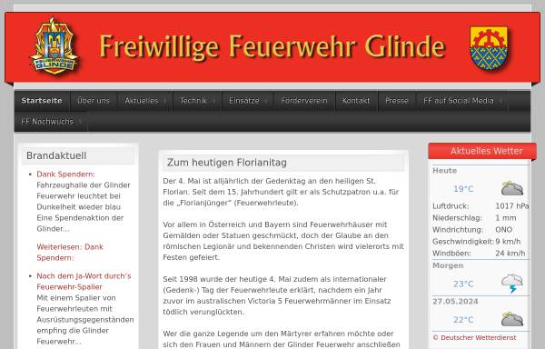 Vorschau von www.ff-glinde.de, Freiwillige Feuerwehr Glinde