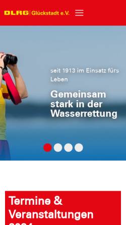 Vorschau der mobilen Webseite glueckstadt.dlrg.de, DLRG Glückstadt e.V.