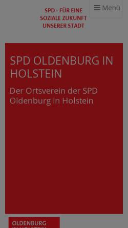 Vorschau der mobilen Webseite www.spd-oldenburg-holstein.de, SPD Oldenburg in Holstein