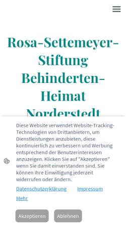 Vorschau der mobilen Webseite www.settemeyer-stiftung.de, Rosa Settemeyer-Stiftung