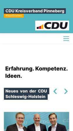 Vorschau der mobilen Webseite www.cdu-kv-pinneberg.de, CDU Pinneberg