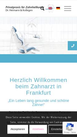Vorschau der mobilen Webseite www.dent-docs.de, Dr. Olaf Winzen und Dr. Johannes Heimann