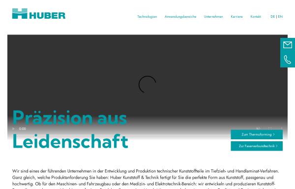 Vorschau von www.huber-kunststoff-technik.de, Huber Kunststoff und Technik GmbH