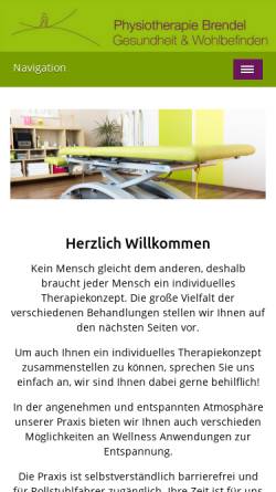 Vorschau der mobilen Webseite physiotherapie-brendel.de, Physiotherapie Brendel