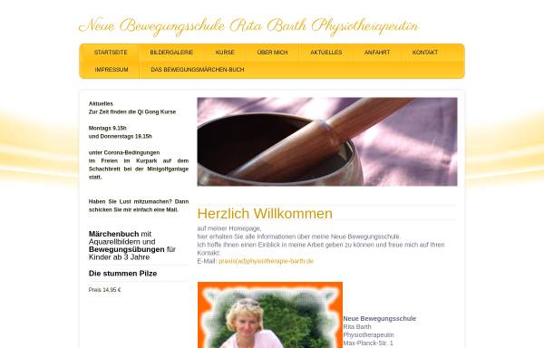 Vorschau von www.physiotherapie-barth.de, Rita Barth Physiotherapie - Bewegungsschule