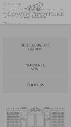 Vorschau der mobilen Webseite loeapo.de, Löwen Apotheke Bad Nauheim