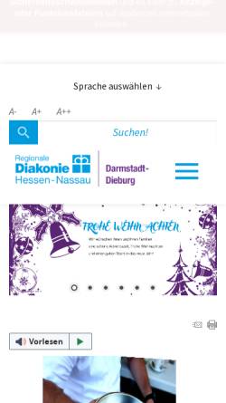 Vorschau der mobilen Webseite www.diakonie-darmstadt.de, Diakoniestation