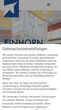 Vorschau der mobilen Webseite www.einhorn-apotheke.de, Einhorn-Apotheke Dr.Wickop