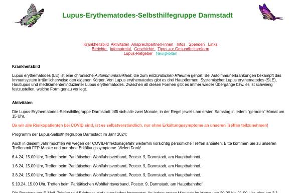 Vorschau von www.lupus-shg.de, Lupus Erythematodes Selbsthilfegruppe, Dorothea Maxin