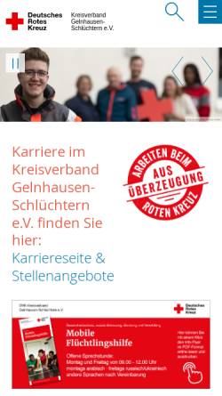 Vorschau der mobilen Webseite www.drk-gelnhausen.de, Deutsches Rotes Kreuz Gelnhausen e.V.