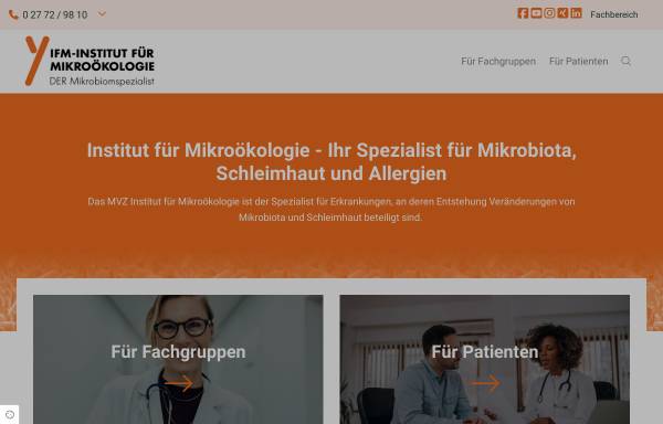 Vorschau von www.mikrooek.de, Institut für Mikroökologie