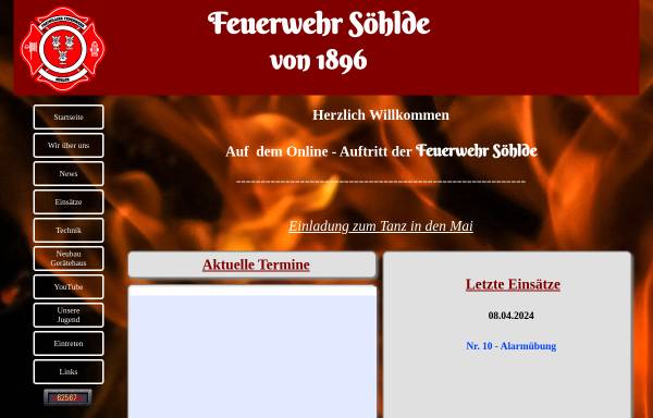 Vorschau von www.ffwsoehlde.de, Freiwillige Feuerwehr Söhlde