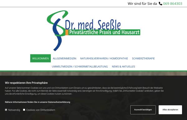 Vorschau von www.ect-seessle.de, Dr. med. Stephan Seeßle