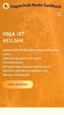 Vorschau der mobilen Webseite www.heilendes-yoga.de, Yogaschule Beate Castner