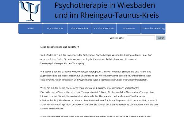 Vorschau von psychotherapie-wiesbaden.de, Fachgruppe Psychotherapie der Kassenärztlichen Vereinigung