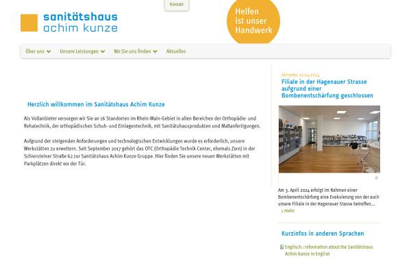 Vorschau von www.s-ak.de, Sanitätshaus Achim Kunze GmbH