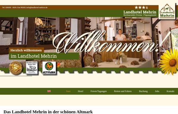 Vorschau von www.landhotel-mehrin.de, Landhotel Mehrin