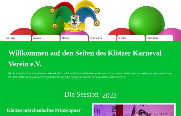 Vorschau von www.kkv-kloetze.de, Klötzer Karneval Verein e.V.