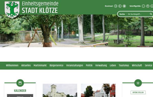 Vorschau von www.stadt-kloetze.de, Stadt Klötze