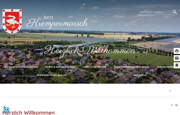 Vorschau von www.amt-krempermarsch.de, Amt Krempermarsch