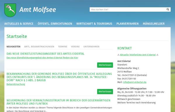 Vorschau von www.molfsee.de, Amt Molfsee