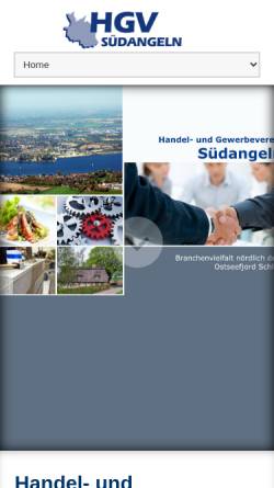 Vorschau der mobilen Webseite www.hgv-suedangeln.de, Handel- und Gewerbeverein Südangeln