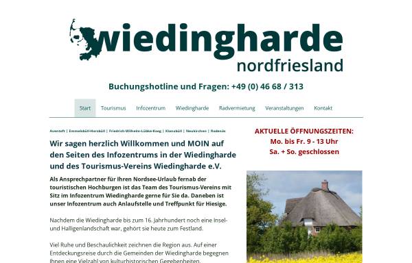 Vorschau von www.wiedingharder-infozentrum.de, Infozentrum Wiedingharde