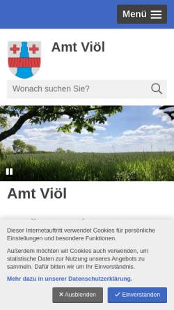 Vorschau der mobilen Webseite www.amt-vioel.de, Amt Viöl