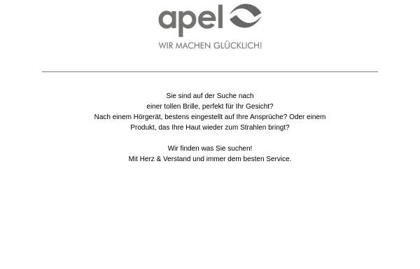 Vorschau von www.apeloptik.de, Apel Augenoptik