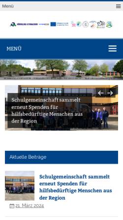 Vorschau der mobilen Webseite www.huem-gym.de, Hümmling-Gymnasium Sögel