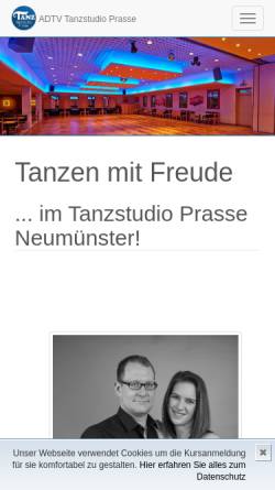 Vorschau der mobilen Webseite www.tanzstudio-birgit-prasse.de, Birgit Prasse, Tanzschule