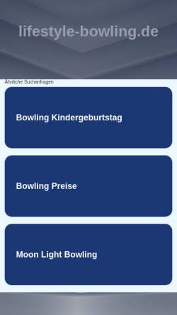 Vorschau der mobilen Webseite www.lifestyle-bowling.de, Lifestyle Bowling