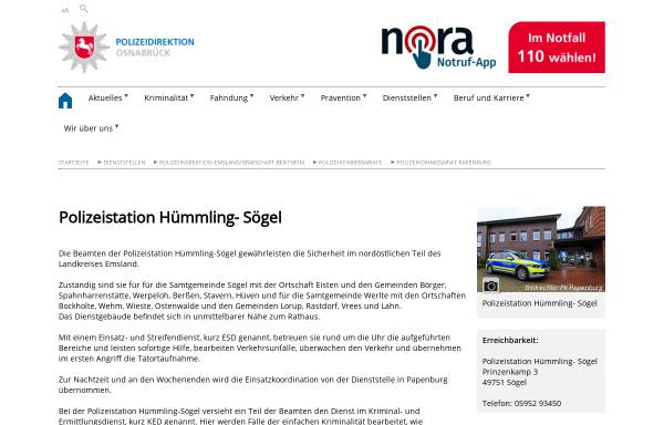 Vorschau von www.pd-os.polizei-nds.de, Polizeikommissariat Sögel