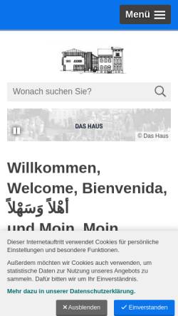 Vorschau der mobilen Webseite dashauseck.eckernfoerde.de, Das Haus: Jugend-, Kultur- und Medienwerkstatt