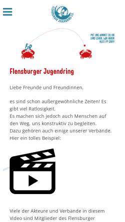 Vorschau der mobilen Webseite www.flensburger-jugendring.de, Die Exxe Flensburg