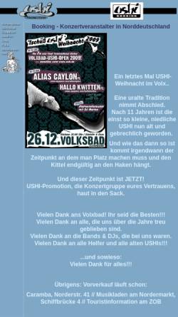Vorschau der mobilen Webseite ushi.de, U.S.H.I.-Promotion
