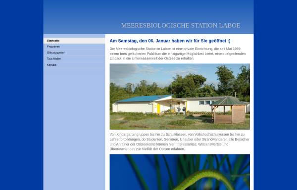 Vorschau von www.meeresbiologie-laboe.de, Meeresbiologische Station Laboe