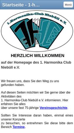 Vorschau der mobilen Webseite www.1-hcn.de, 1. Harmonika-Club Niebüll e.V.