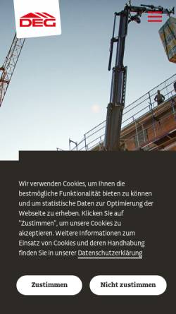 Vorschau der mobilen Webseite www.deg-dach.de, Dachdecker-Einkauf Nordost eG